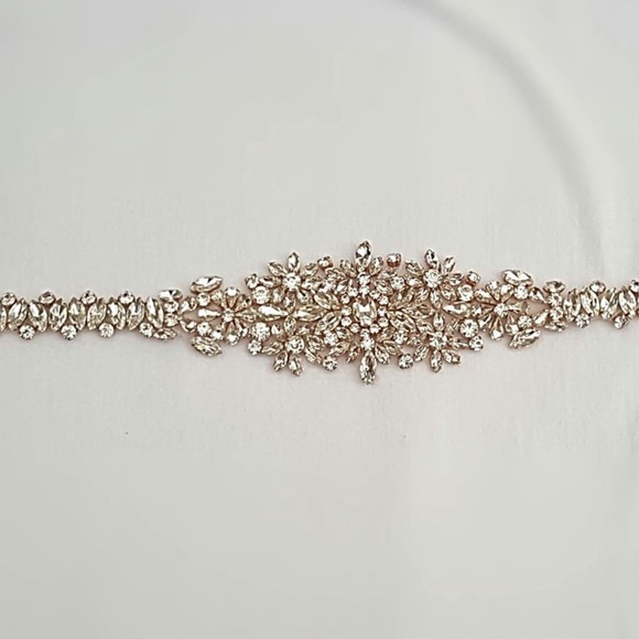 Rose Gold Wedding Applique Belt/Sash
